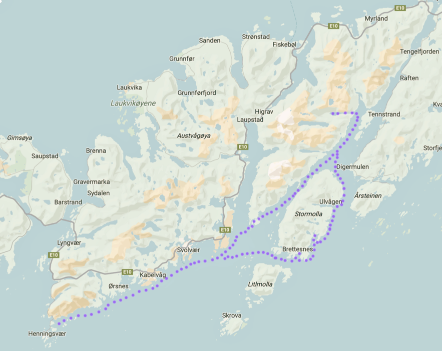 Tour Trollfjord map